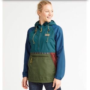 L L Bean Women's Mountain Classic Anorak, Multi-Color Women’s Large